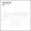 Round Wood Coffee Table for Living Room Modern Circle Coffee Table Pedestal Center Table for Apartment, Easy Assembly Brown 2