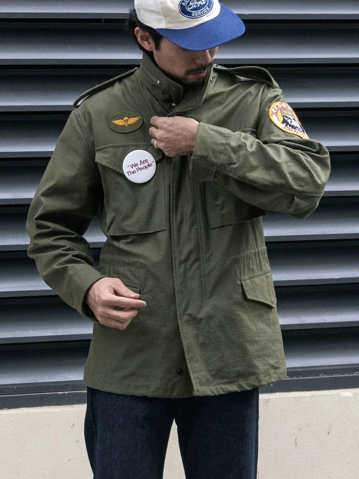 Rugged Bronson 1969 Cotton Nylon Sateen M-65 Field Jacket With Taxi Driver Patches