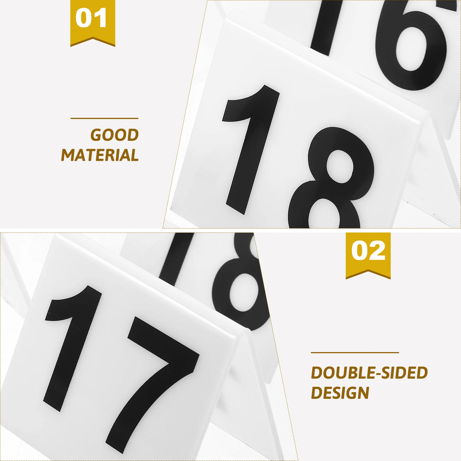 Restaurant Number Plate Evidence Marker Markers Signs Table Numbers Acrylic Decorate 20 Pcs
