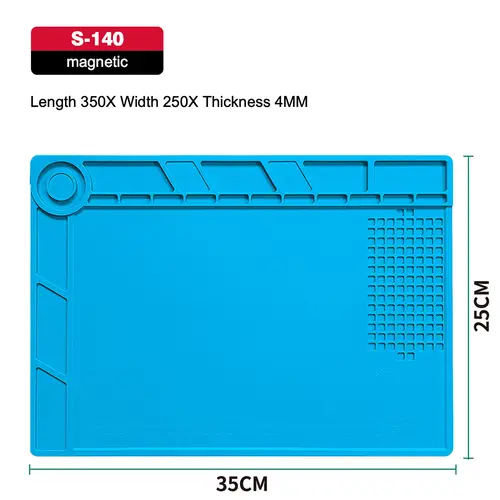 Silicone Soldering Pad Desk Platform Mat for Welding Station Iron Phone PC Repair Magnetic Heat Insulation No Lead S-160 - Image 12