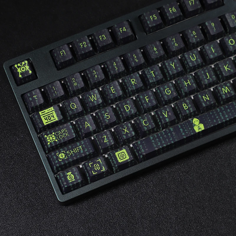 Chave Hacker Tema Pbt Chave Boné Hacker Ficção Científica Dados Cyberpunk Mecânico Teclado Boné 108 - Imagem 5