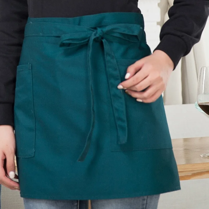 Chef Apron Kitchen Half-Length Apron Hotel Baking Restaurant Waiter Men's and Women's Work Clothes Multi-Color