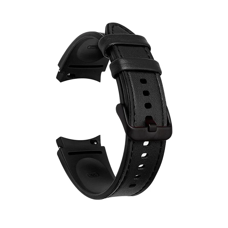 Premium No-Gap Leather & Silicone Strap