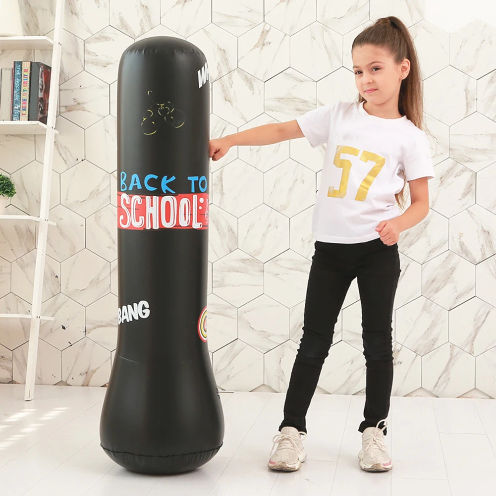120cm Inflatable Boxing Bag Adult Children Boxing Punch Sandbag Training Target