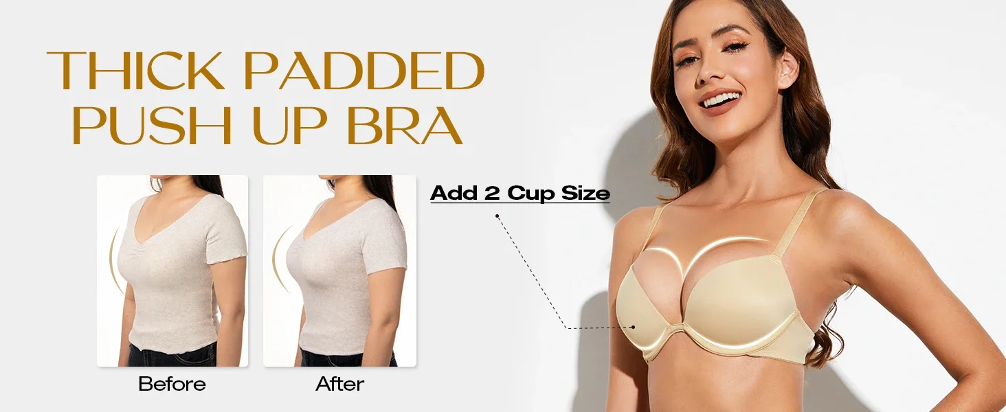 push up cleavage bra, best push up bra, padded bra,