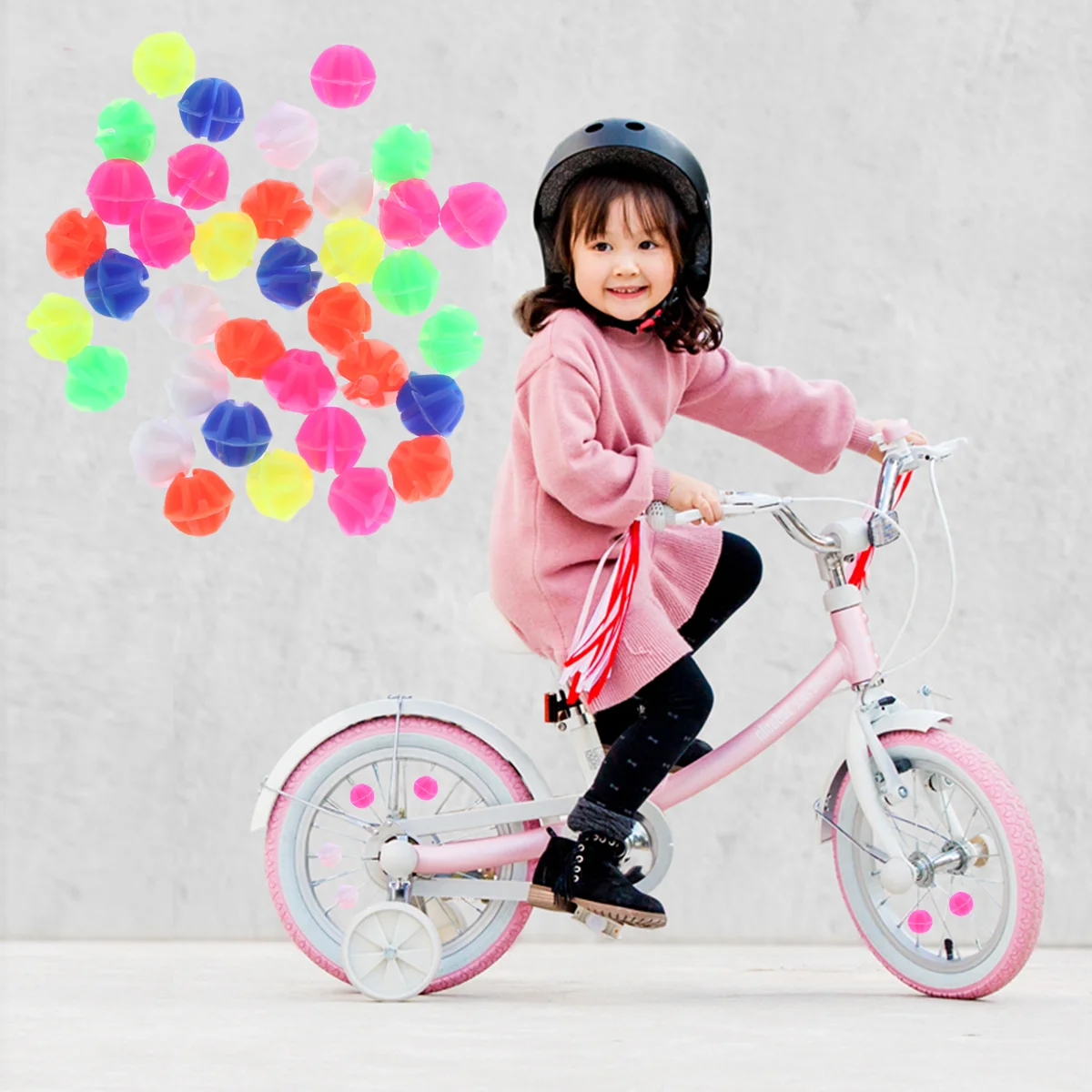 Bike Wheel Spoke Accessories 36Pcs Assorted Round Beads Clip
