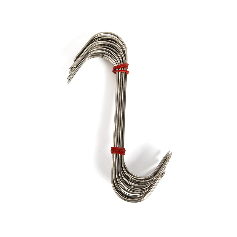 

20Pcs Stainless Steel Hook Bacon Sausage Bold and Long Hook Meat Hook S Hook