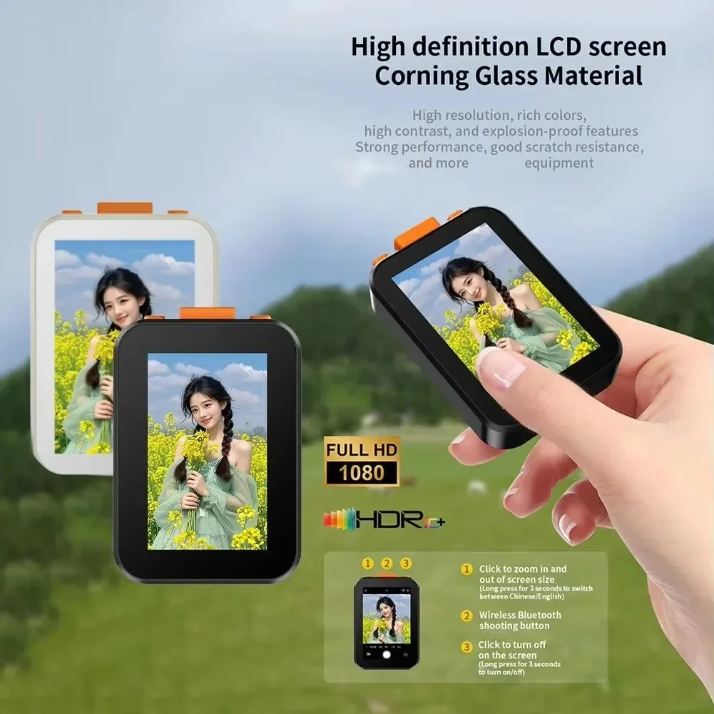 Vlog Self Timer Monitor Screen Mini Selfie Phone Screen Phone Projection Bluetooth Remote Control Photography Outdoor Travel