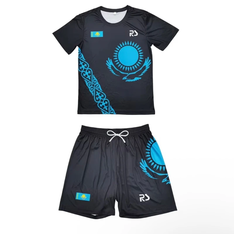 2026 Neues Kinder-Wrestling-Team Sportbekleidungsset Kurzarm-T-Shirt und Shorts für Fitnesstraining Leicht und Feuchtigkeitsableitend