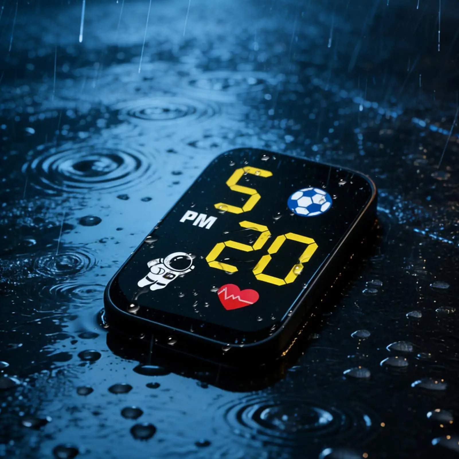 Waterproof Digital Motorcycle Clock with Illuminated Display, Dash-Mounted Timepiece
