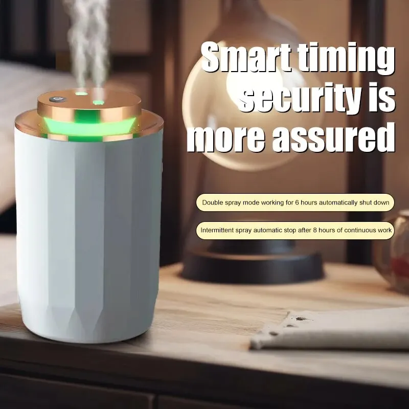 Colorful Light Double Spray Mist Humidifier 2.2L Essential Oil Humidifier Diffuser Portable Desktop Home Air Humidifier