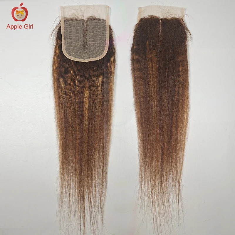 Fechamento de Renda Onda Profunda Solta Transparente Destaque T-parte 4x1 Tamanho Médio Parte Cabelo Humano Brasileiro 8-22 Polegada 3 Online shopping
