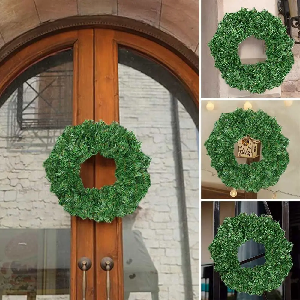 

Green Christmas Wreaths New DIY Artificial Wreath Door Hanging Wreath Home Decor Christmas Decorations Garland
