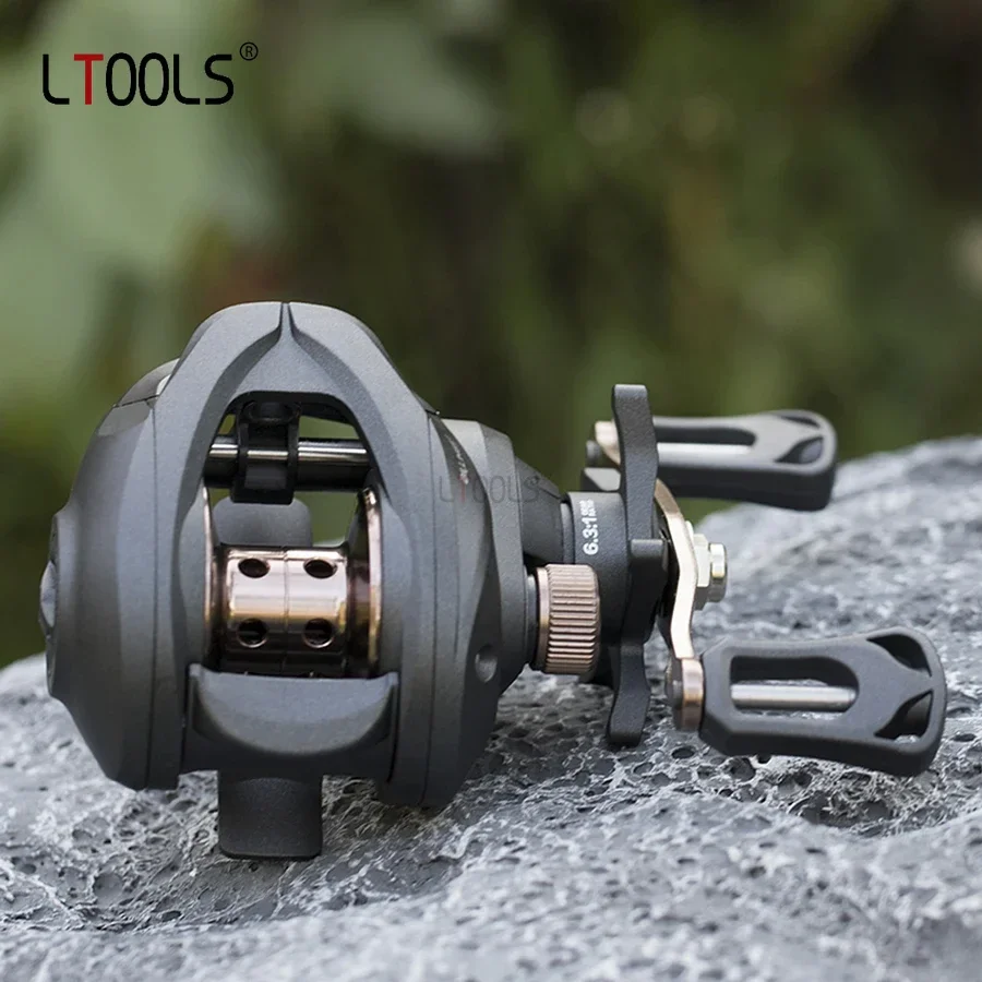 

High Speed Light Baitcasting Fishing Reel EX200Series 6.3:1 Gear Ratio 3+1 Ball Bearing 18LB Max Drag Freshwater Saltwater