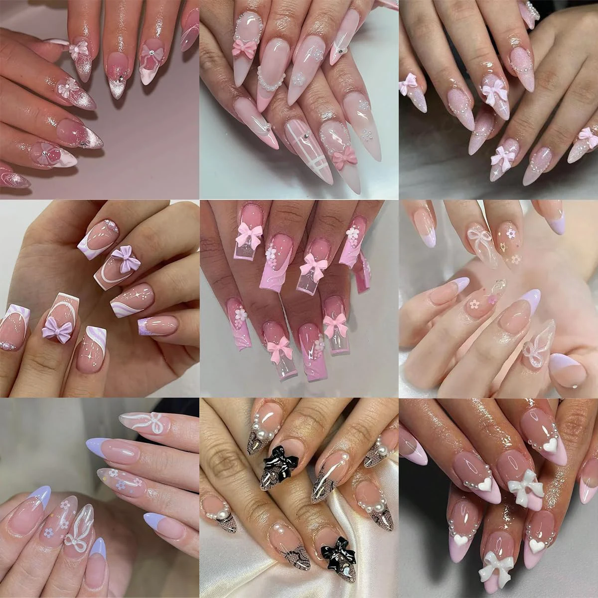 3D 활 금형 실리콘 나비 파트텐 네일 도구 귀여운 활 매듭 매니큐어 금형 Kawaii Charms 조각 스텐실 만들기