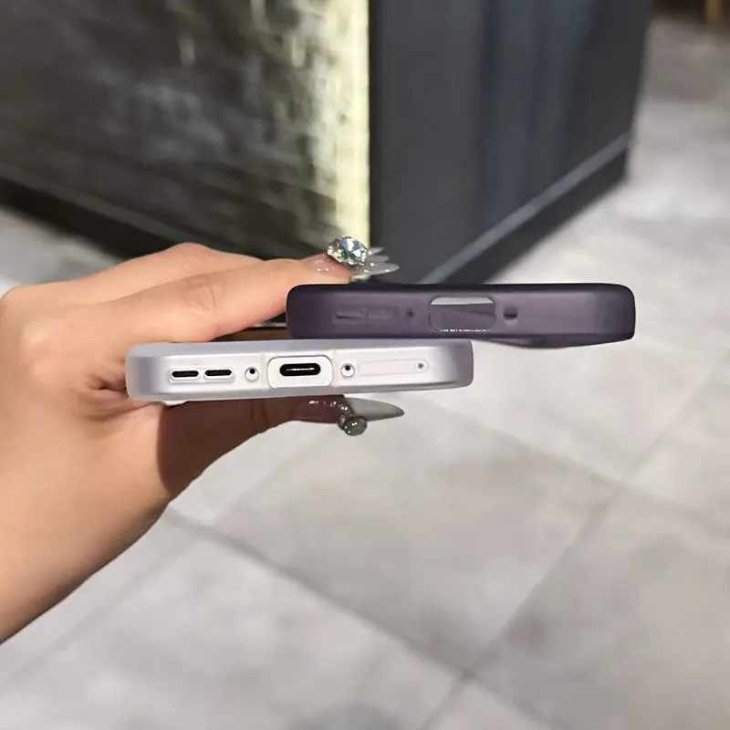 Luxury Transparent Magnetic TPU Phone Case with Full Shockproof Protection and Lens Film