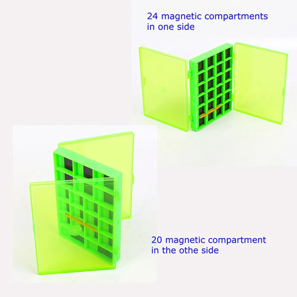 

Double Side Magnetic Fly Fishing Box Hook Case With 44 Compartments Tackle Boxes Classification Open Bare For Micro Flies