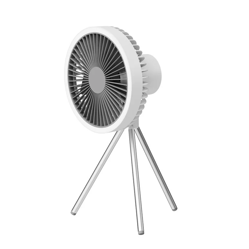 Portable Camping Desktop Fan 3 Speeds USB Multifunction Mini Desk Tripod Stand Fan With Night Light 10000mAh Outdoor Ceiling Fan