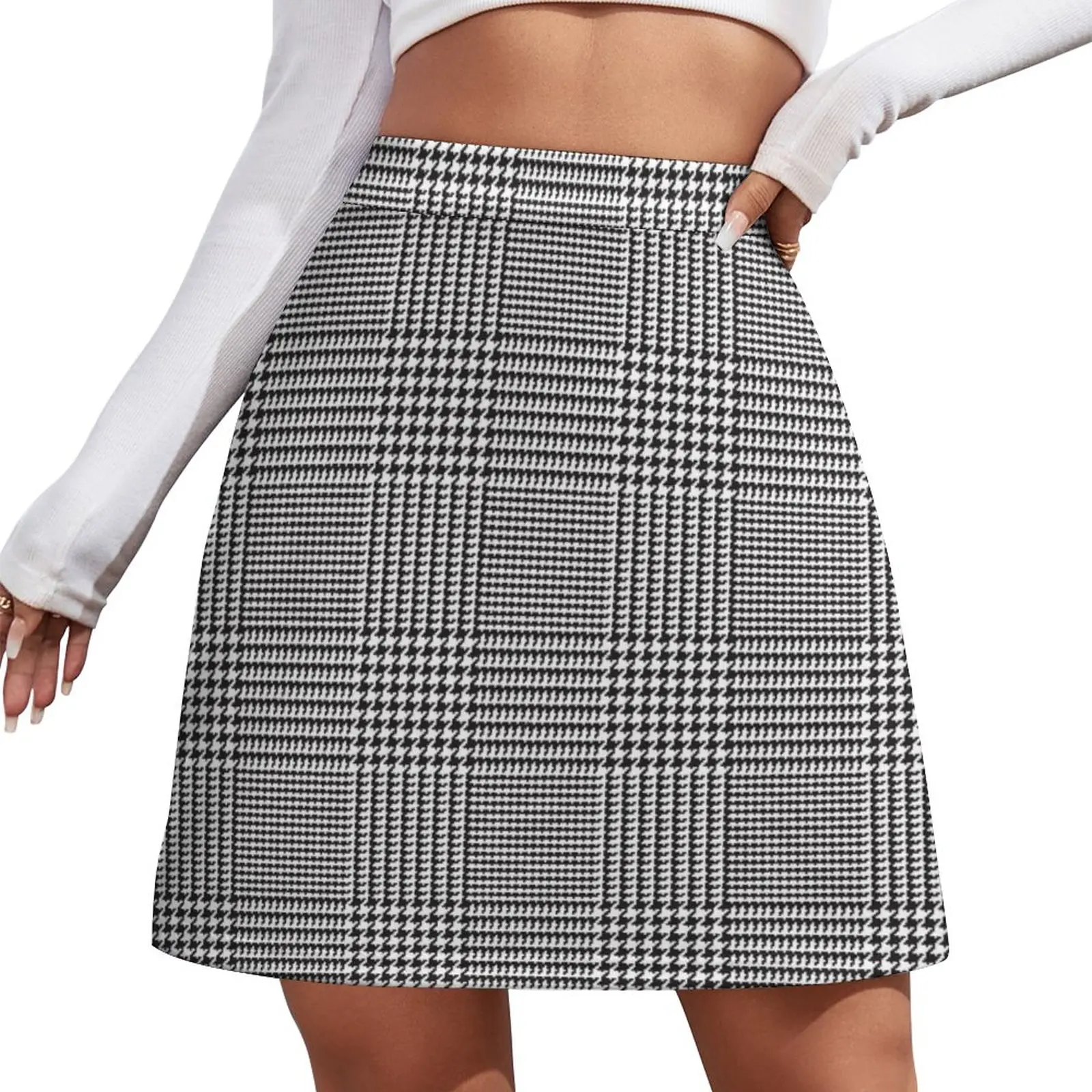 Prince of Wales Check Glen Plaid Mini Skirt Women's summer skirts short skirts for women Sexy mini skirt 45 sheets 100g diy spiral notebook refills a5 a6 weekly monthly journal papers plaid check blank dots lined