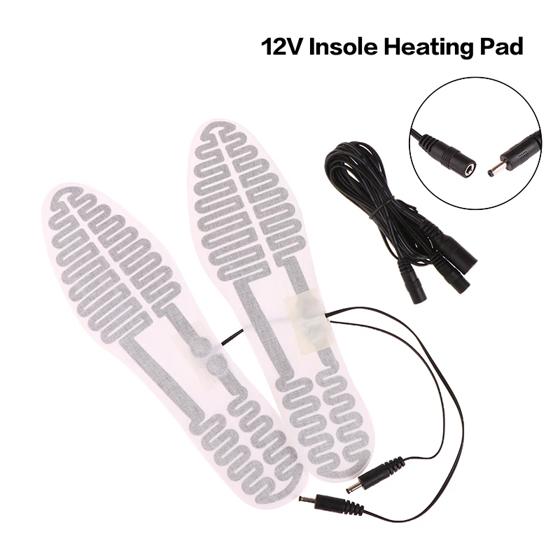 

1 pair Outdoor Sports 12V Heated Insole Foot Warmer Electric Heating Pads Far Infrared Heating Element DIY Shoe Accessories