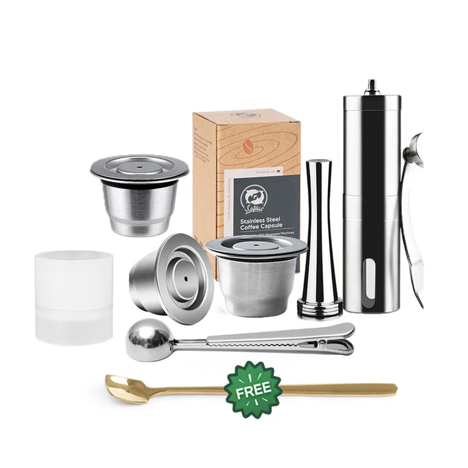 Tasseau à Café BuyWeek En Acier Inoxydable – Tamper Pour Machine à Capsules Nespresso – Argenté 51mm