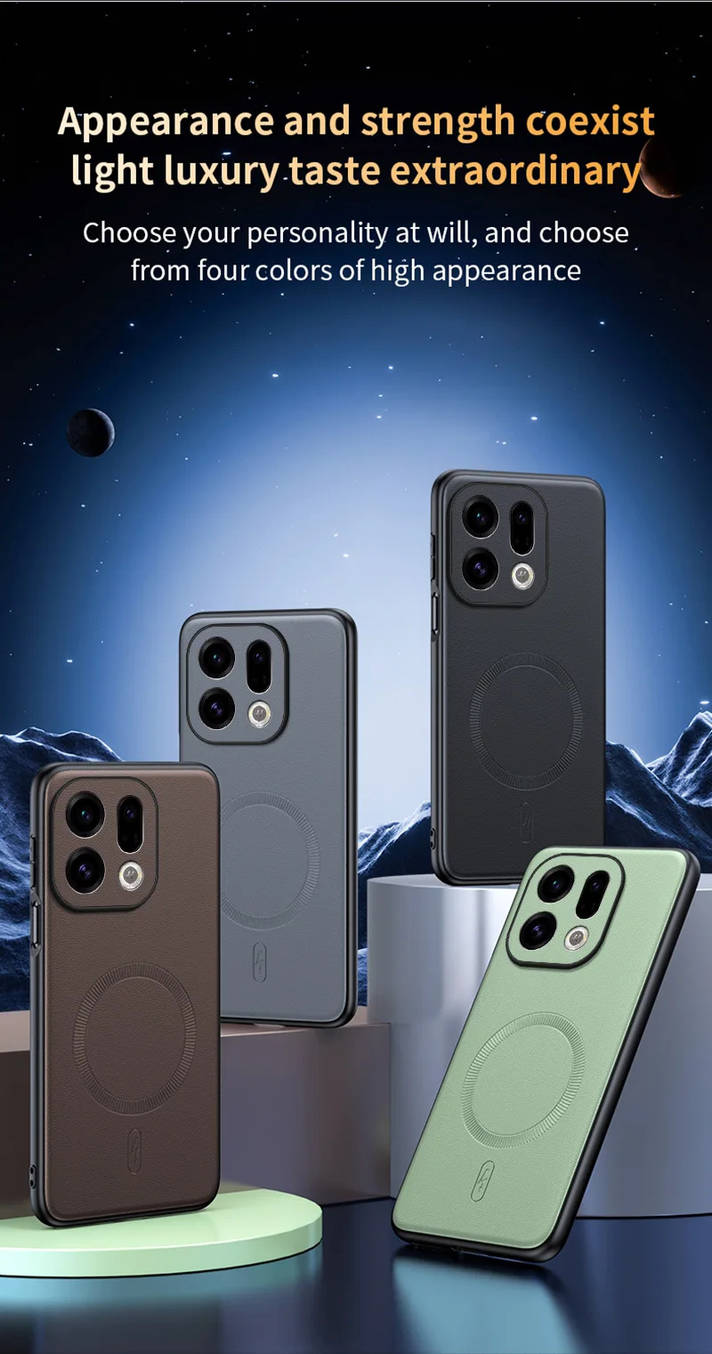 Für OPPO Find X9 Fall Magnetische Leder Schild Abdeckung Für OPPO Find X9 Anti-Fingerprint Nicht-Slip PC + TPU – Detail 7