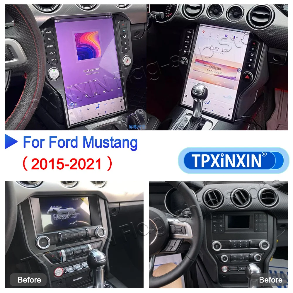 

Tesla Style Android 11 Car GPS Navigation For Ford Mustang 2015 -2021 Stereo Autoradio Head Unit Multimedia Player Radio Player