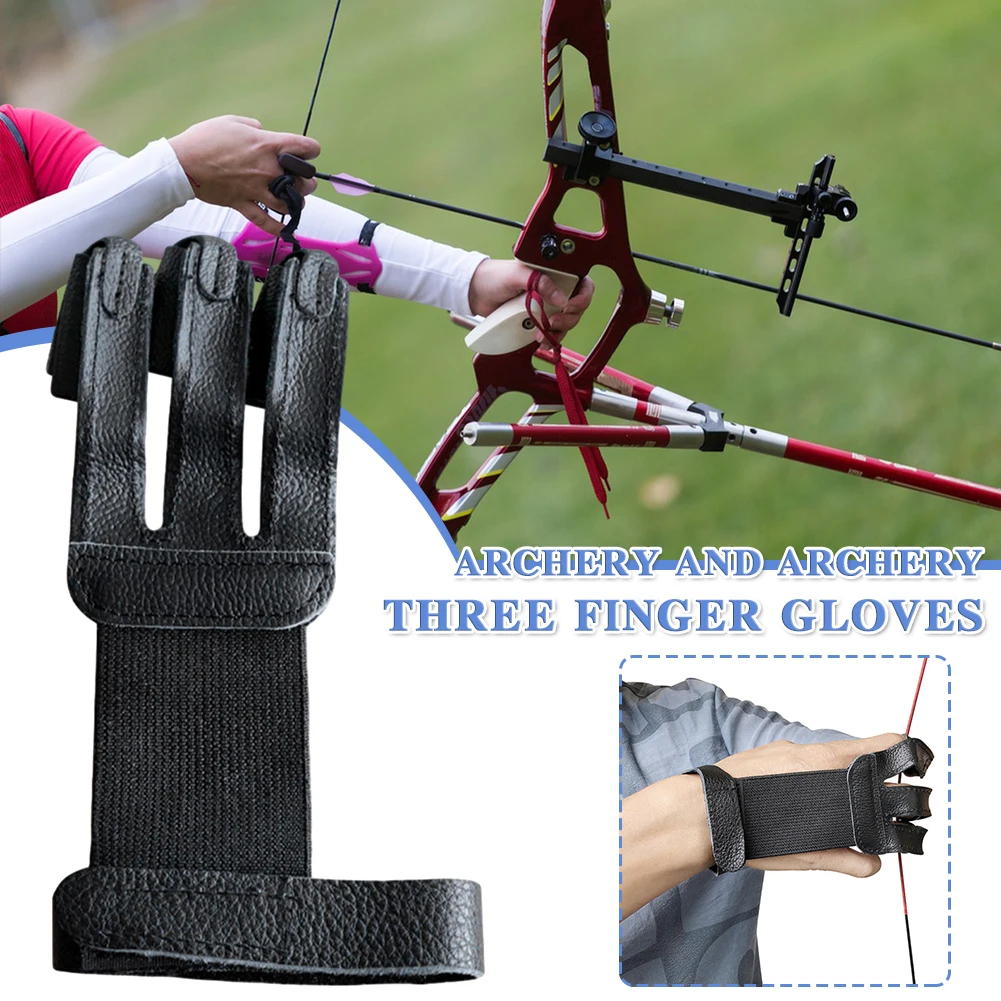 

Leather Shooting Bows Hand Guard Professional Non-slip Finger Guard Shooting Equipment