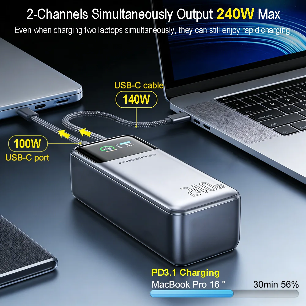 PISEN Power Bank Fast Charging 27000mAh Portable