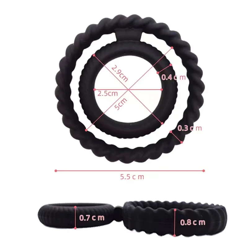 Penis Ring Penis Ring Silicone Semen Lock Ring Delay Ejaculation Sex Toys For Men Couples