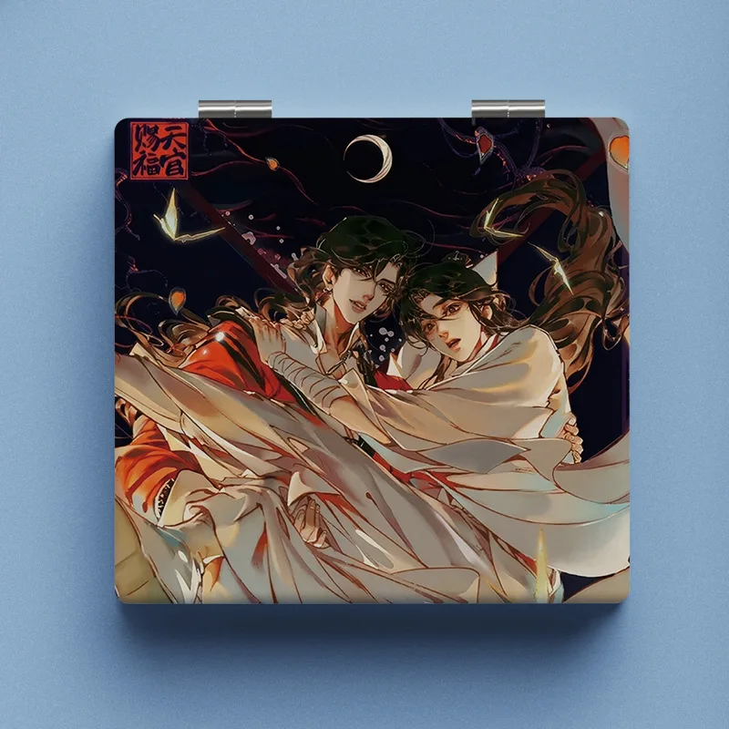 

Складное зеркало из аниме Tian Guan Ci Fu, небесные чиновники, благословение, косплей, мультяшный персонаж, портативное зеркало для макияжа, милый подарок