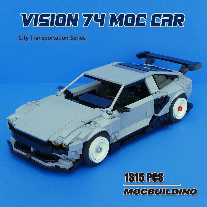 

City Speed Car MOC Building Blocks 1:16 scale Vision 74 Technology Bricks DIY Assembly Model Creative Display Toys Gifts