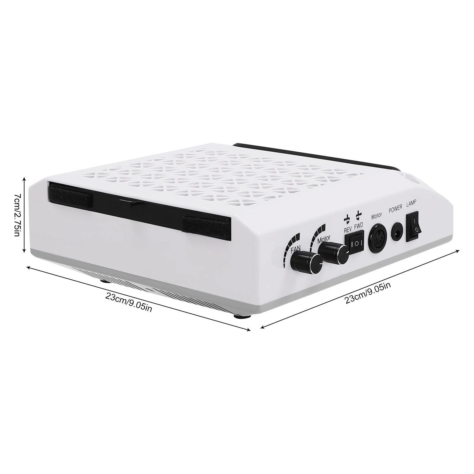 4-in-1 Professional Nail Drill Machine with LED Light & Dust Filter 4300RPM for Manicure Pedicure 100-240V EU Plug White ABS