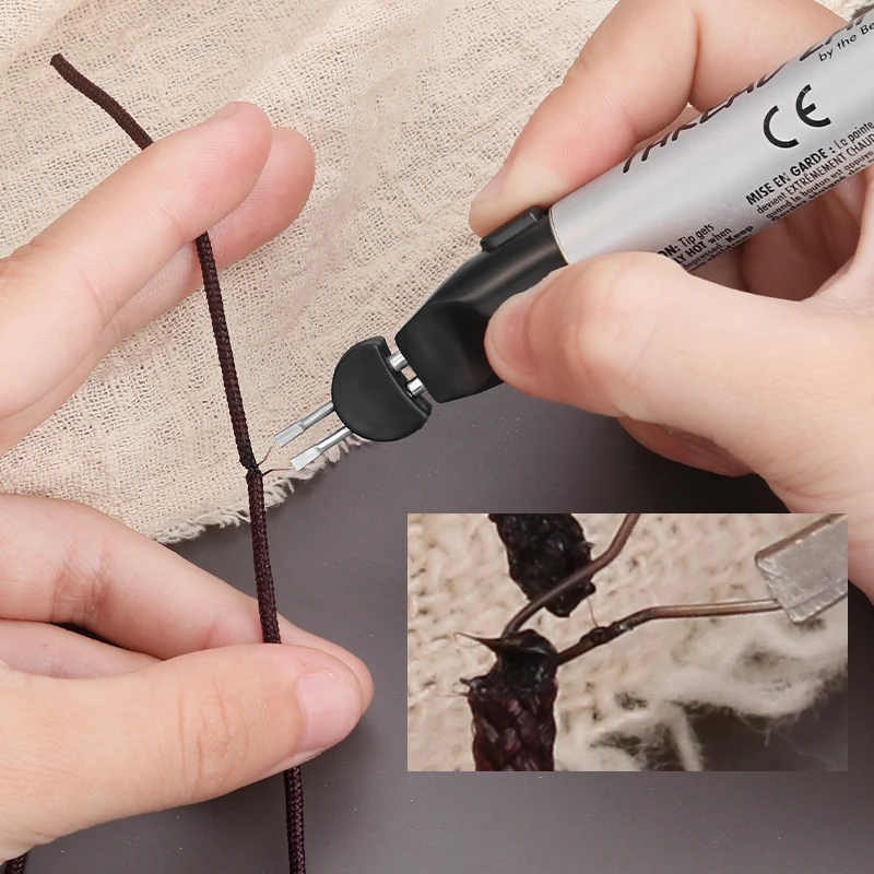 Thread Zap Welding Wax Tail Burning Pen For Leather DIY