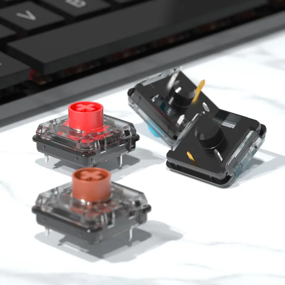 Kailh 1353 Choc V2 Low Profile Switch Red Blue Brown 4pin Linear Clicky Tactile Ultrathin Mechanical Keyboard Mini Switch Hitbox image 2