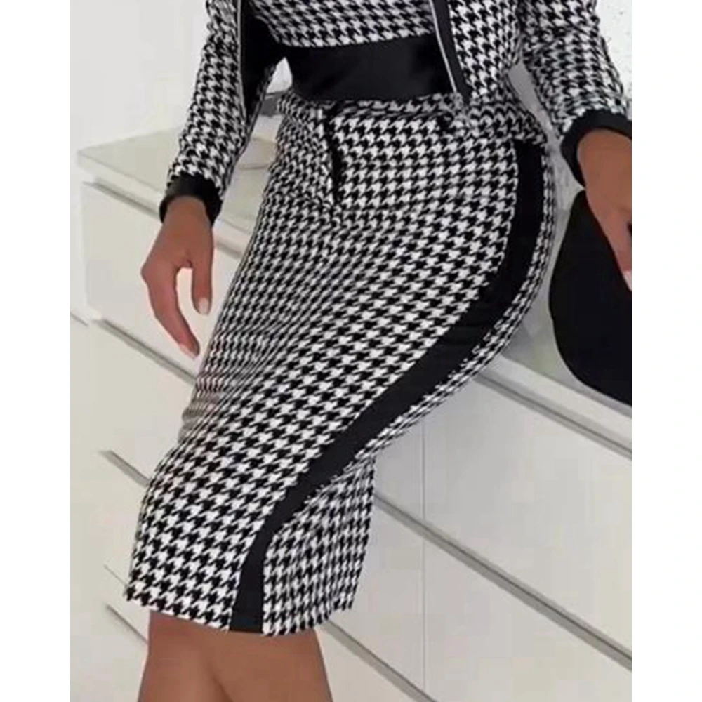 Рисунок 3 - Женский костюм-тройка с принтом «гусиные лапки»