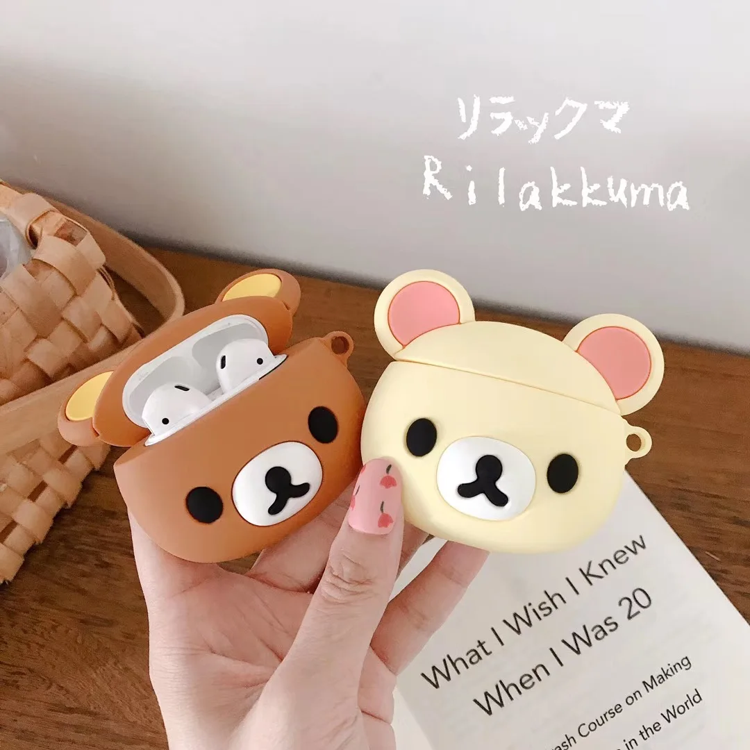 Adorable 3D Cartoon Bear Soft Silicone Earphone Case Cover