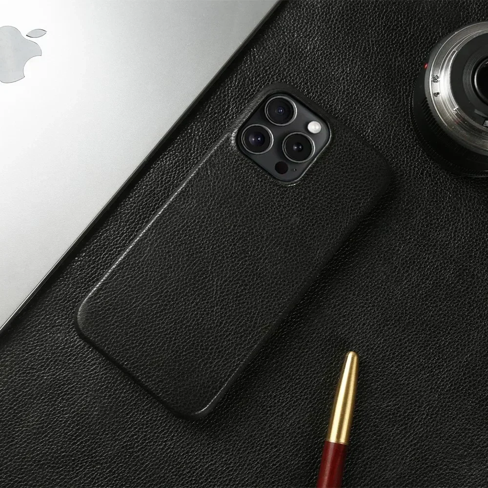 Durable Genuine Leather Shockproof Mobile Phone Cover and Back Protector