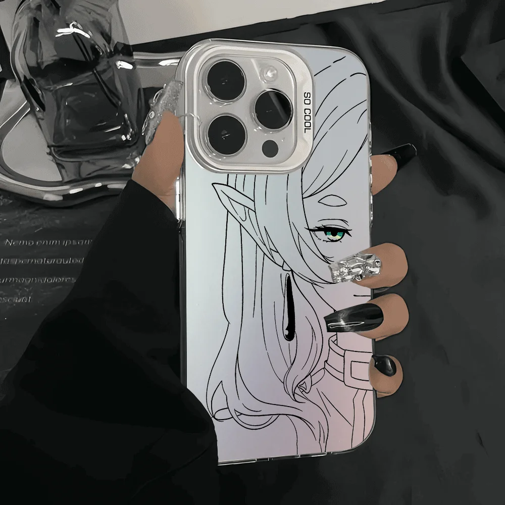 Japan Anime Frieren Matte Shockproof Phone Case - Anti-Fall Cover