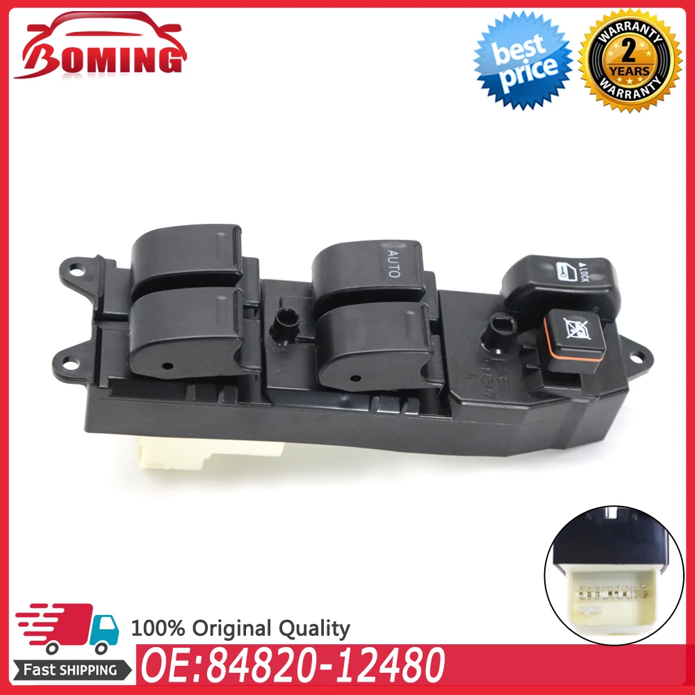 Black Car Electric Power Window Switch 84820 12480 For Toyota Camry XLE