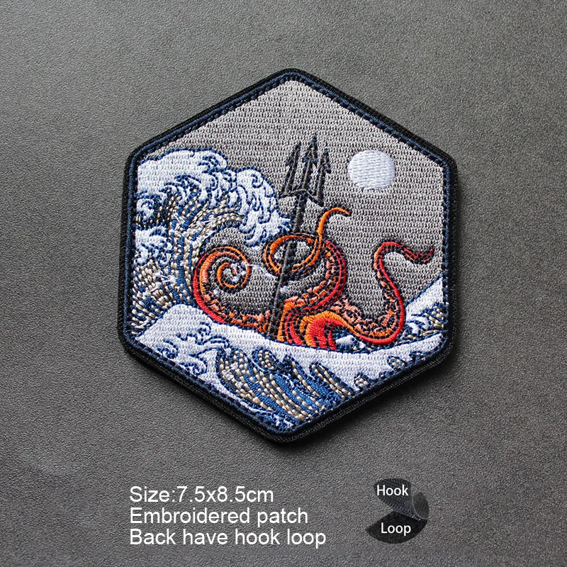 Sunrise Kanagawa Surf Embroidered Morale Armband Big Wave