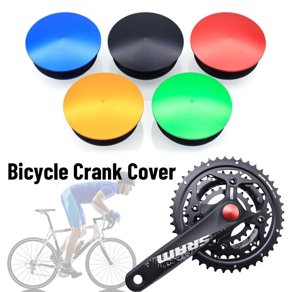 Waterproof Aluminum Alloy Bicycle Teeth Plate Crank Cap Cover Mountain Road Bike Crankset Plug Screw Dust-Proof Disc Cover 2 pcs