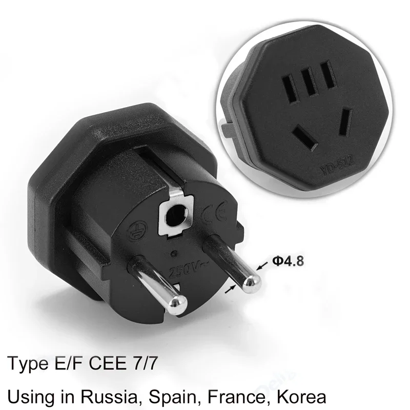 Universal UK to EU Power Adapter – Travel-Friendly Electrical Plug Converter
