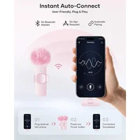 Microphone Lavalier Sans Fil pour iPhone USB C Android, Mini Micro Cravate avec Réduction du Bruit pour Enregistrement Vidéo et Vlog 1