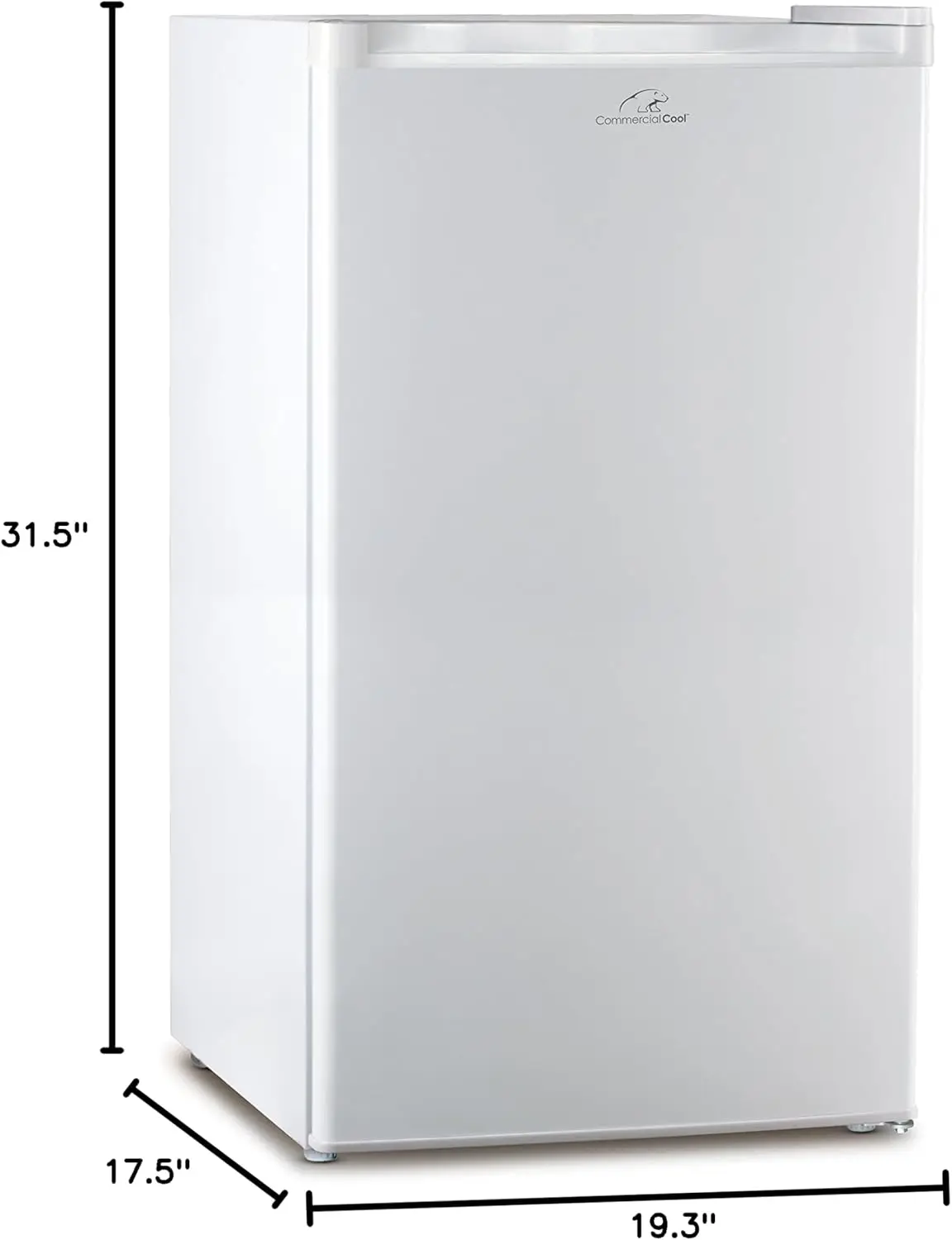 Compact Single Door Refrigerator and Freezer, 3.2 Cu. Ft. Mini Fridge, White