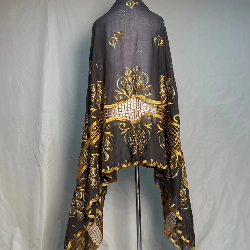 Neuer Dubai-Schal für muslimische Frauen, afrikanischer Chiffon-Großhijab, Islam-Hijab, Pashmina-Turban, Kopftuch, bestickte Schals – Detail 35
