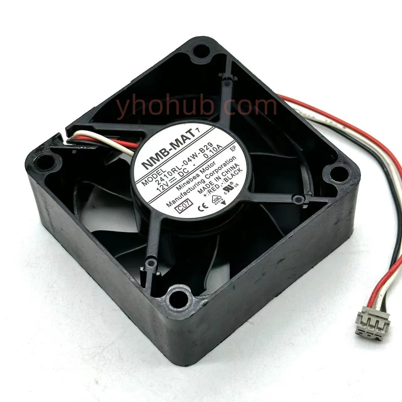 Ventilador de Refrigeração do Servidor Nmb-mat 3-wire 2410rl04w-b29 C07 dc 12v 0.10a 60x60x25 mm
