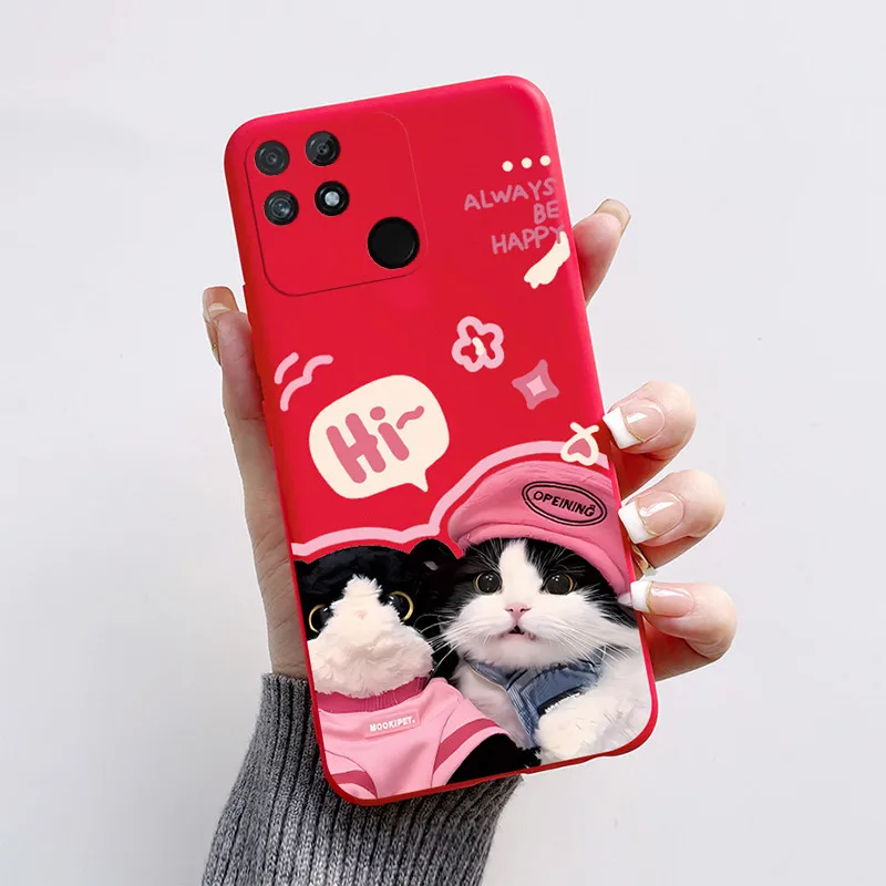 Cute Cat Cartoon Shockproof Soft Silicone TPU Phone Back Cover