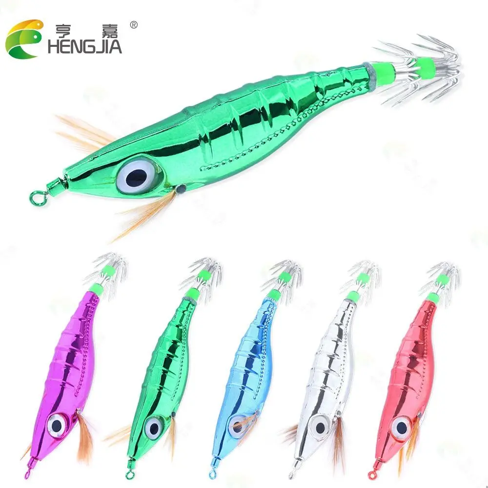 

1pc Fishing Lure 10CM-8.6G Artificial Squid Hook Jigs Noctilucent Cuttlefish Jigs Lures Spinnerbait Wood Shrimp For Sea Fishing