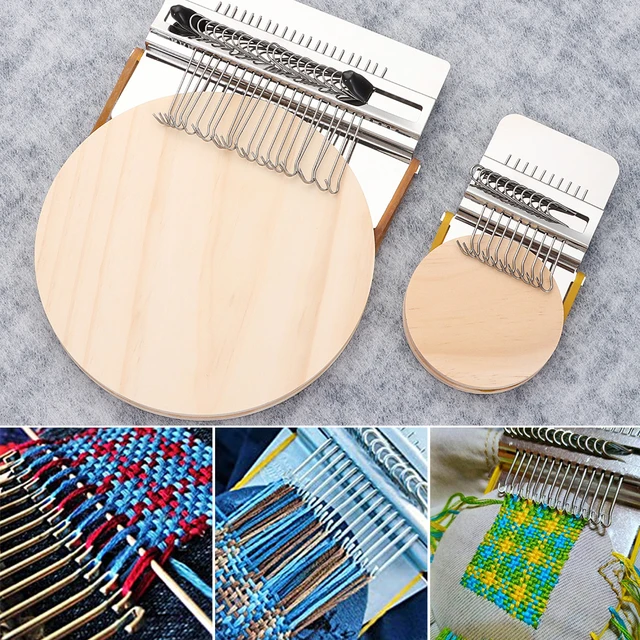 Textile Tools Mending Jeans Clothes Wooden Small Loom Fun Mending Loom  Speedweve Type Weave Tool Darning Machine Loom